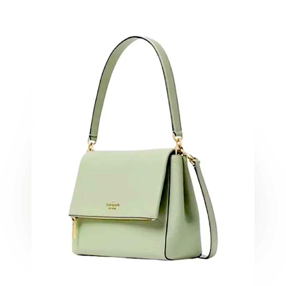 Leila Medium Flap Shoulder Bag Beach Glas